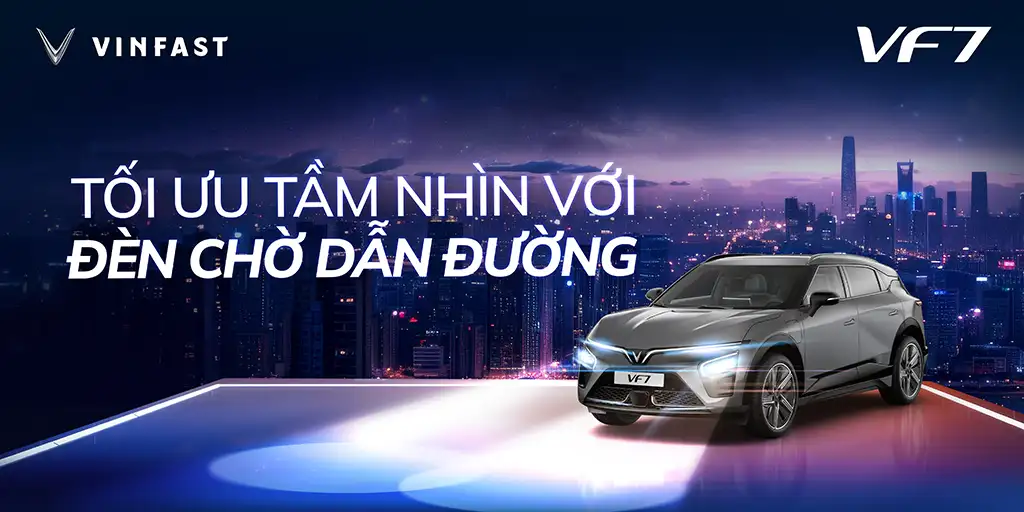 Tối ưu tầm nhìn với đèn chờ dẫn đường Vf7